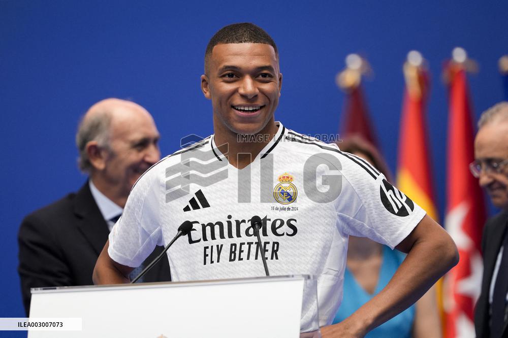 Spanish football La Liga match - Presentation of Real Madrid's new player Kilyan Mbappe