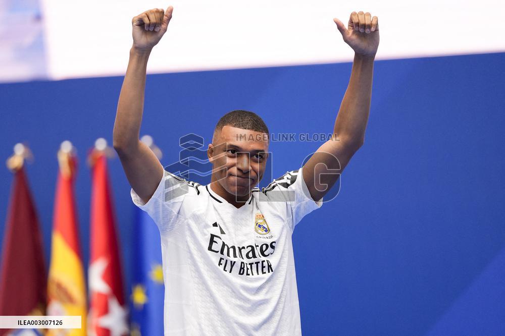 Spanish football La Liga match - Presentation of Real Madrid's new player Kilyan Mbappe