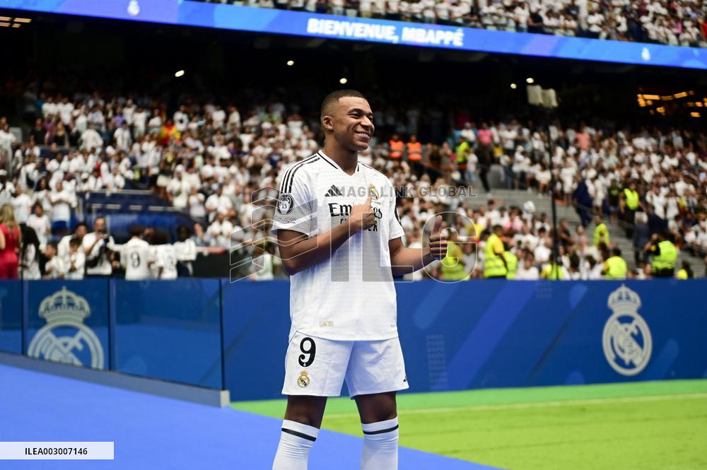Spanish football La Liga match - Presentation of Real Madrid's new player Kilyan Mbappe
