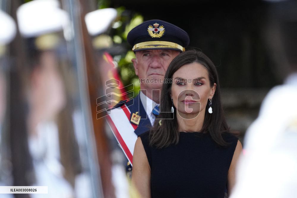 Royals Preside Over The Ceremony Of Delivery Of Royal Dispatches To The New Navy Officers In Marin