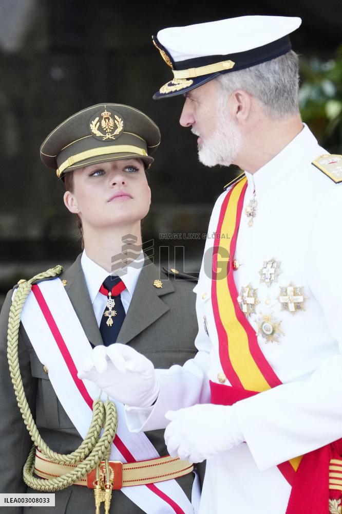 Royals Preside Over The Ceremony Of Delivery Of Royal Dispatches To The New Navy Officers In Marin