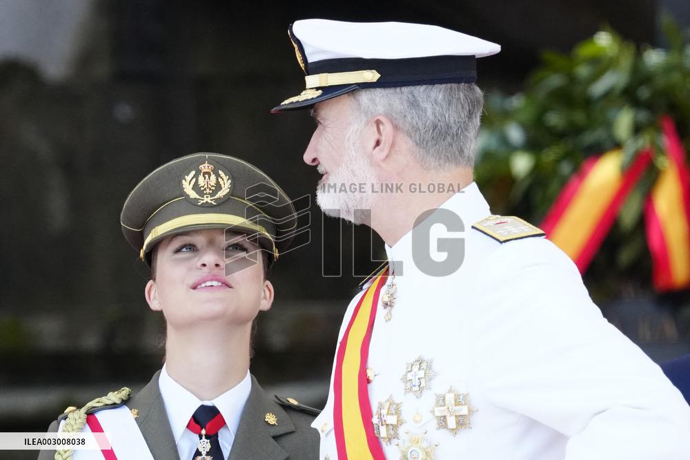 Royals Preside Over The Ceremony Of Delivery Of Royal Dispatches To The New Navy Officers In Marin