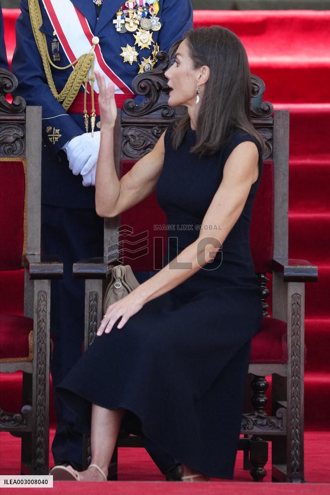 Royals Preside Over The Ceremony Of Delivery Of Royal Dispatches To The New Navy Officers In Marin