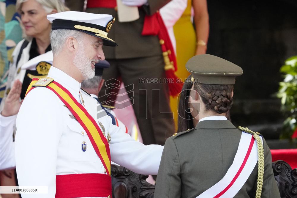 Royals Preside Over The Ceremony Of Delivery Of Royal Dispatches To The New Navy Officers In Marin