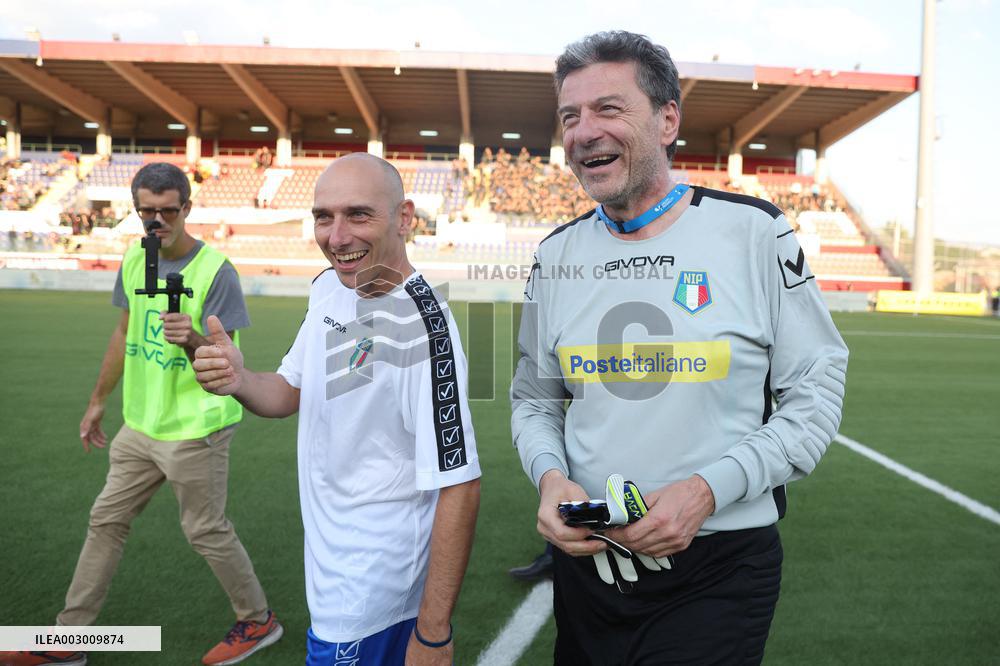 PARTITA DEL CUORE 2024 : NAZIONALE CANTANTI VS NAZIONALE POLITICI ALLO STADIO GRAN SASSO DI AQUILA