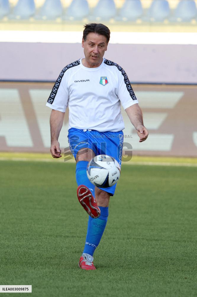 PARTITA DEL CUORE 2024 : NAZIONALE CANTANTI VS NAZIONALE POLITICI ALLO STADIO GRAN SASSO DI AQUILA