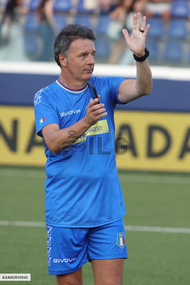 PARTITA DEL CUORE 2024 : NAZIONALE CANTANTI VS NAZIONALE POLITICI ALLO STADIO GRAN SASSO DI AQUILA