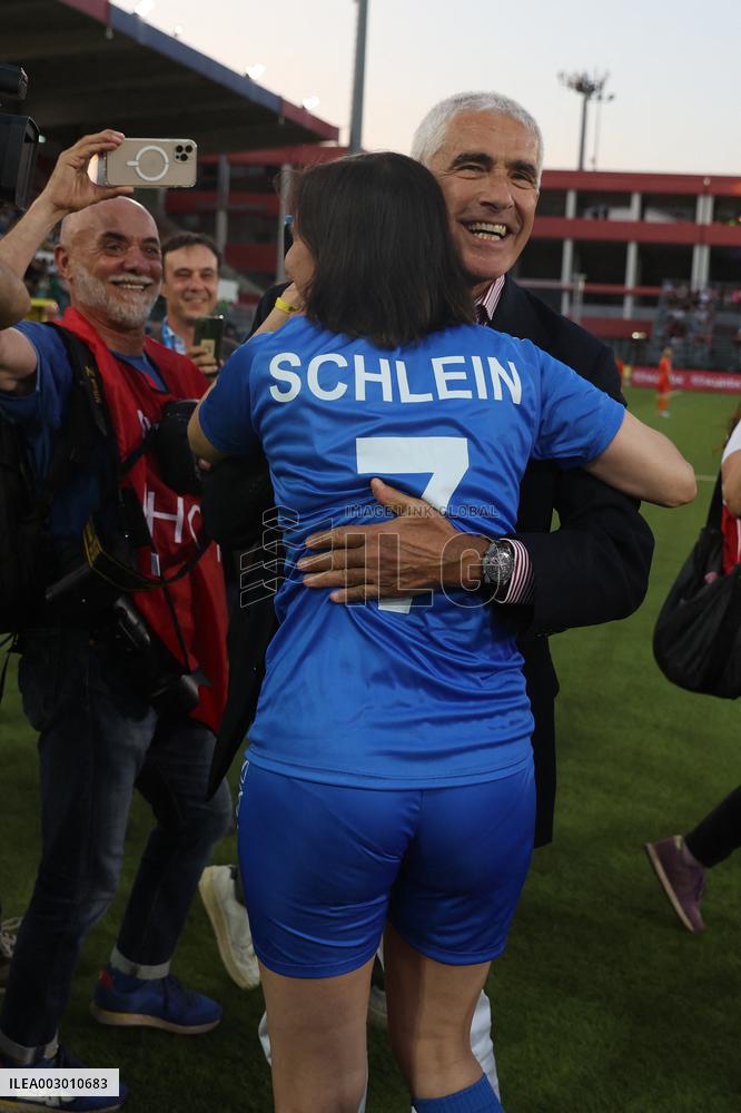 PARTITA DEL CUORE 2024 : NAZIONALE CANTANTI VS NAZIONALE POLITICI ALLO STADIO GRAN SASSO DI AQUILA