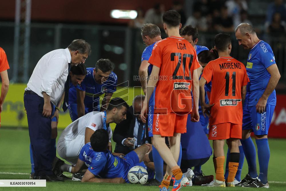 PARTITA DEL CUORE 2024 : NAZIONALE CANTANTI VS NAZIONALE POLITICI ALLO STADIO GRAN SASSO DI AQUILA