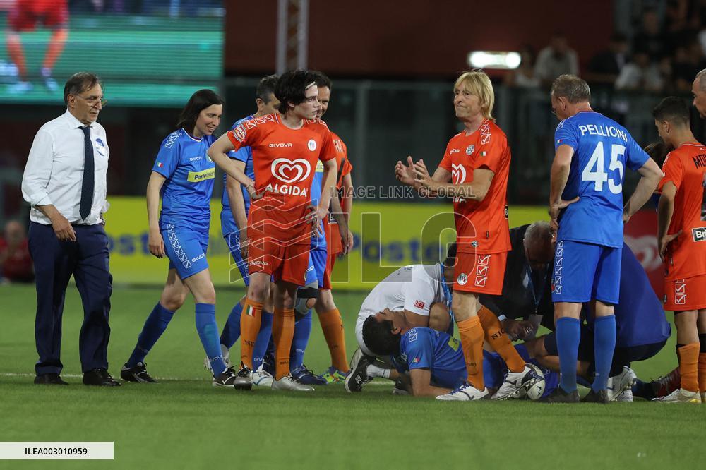 PARTITA DEL CUORE 2024 : NAZIONALE CANTANTI VS NAZIONALE POLITICI ALLO STADIO GRAN SASSO DI AQUILA