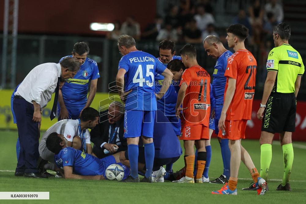 PARTITA DEL CUORE 2024 : NAZIONALE CANTANTI VS NAZIONALE POLITICI ALLO STADIO GRAN SASSO DI AQUILA