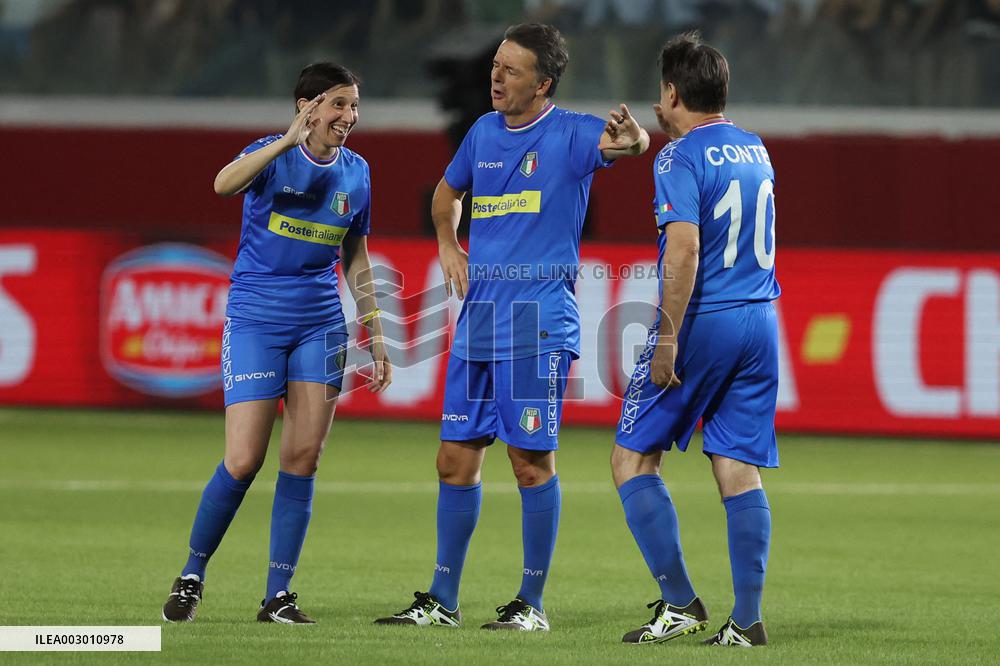 l’ Aquila: Partita del Cuore 2024 Nazionale Politici contro Nazionale Cantanti