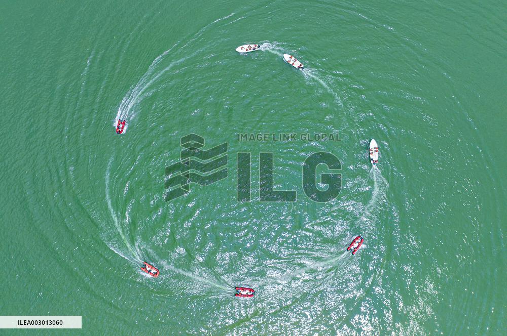 Flood Control And Rescue Drill in Baise