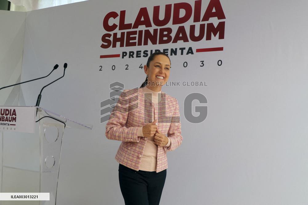 Claudia Sheinbaum Holds A Press Conference - Mexico City