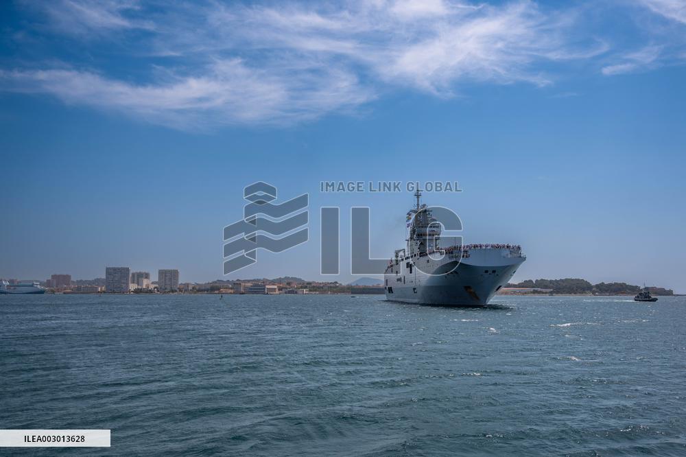 Amphibious Helicopter Carrier (PHA) Tonnerre Returns To Toulon
