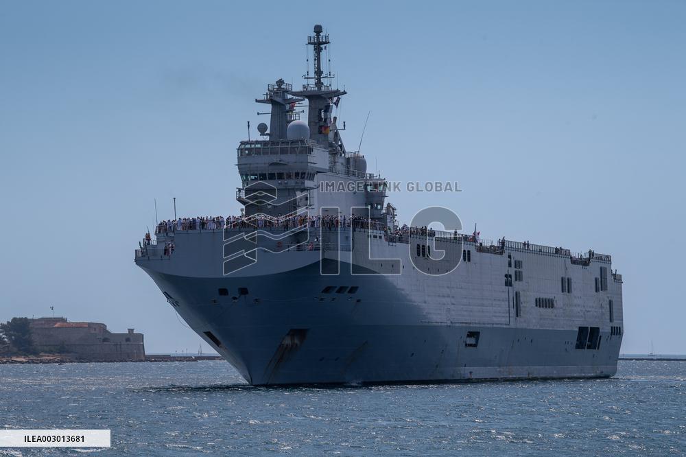 Amphibious Helicopter Carrier (PHA) Tonnerre Returns To Toulon