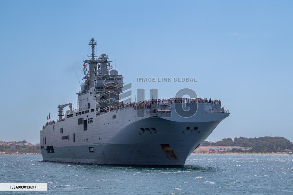 Amphibious Helicopter Carrier (PHA) Tonnerre Returns To Toulon