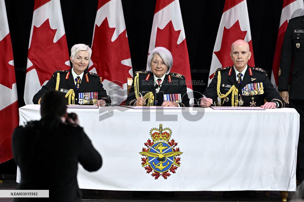 Justin Trudeau At Change Of Command Ceremony - Ottawa