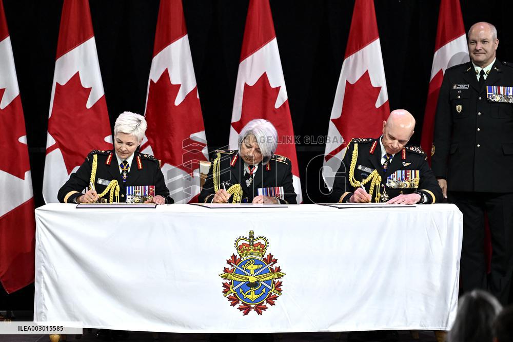 Justin Trudeau At Change Of Command Ceremony - Ottawa
