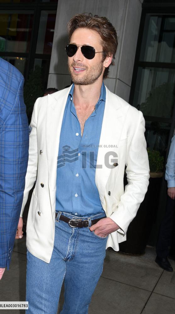 Glen Powell Exits His Hotel - NYC