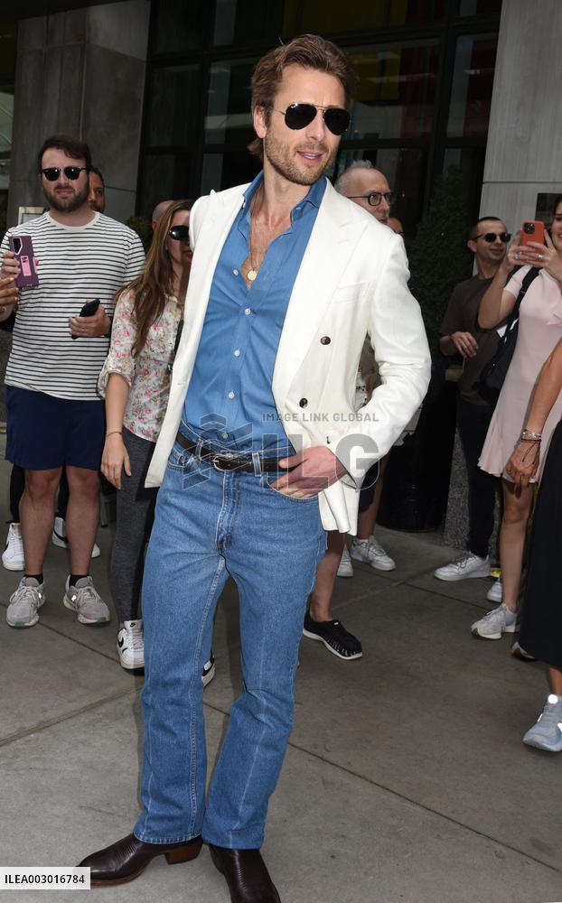 Glen Powell Exits His Hotel - NYC