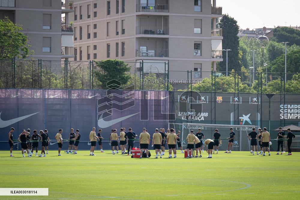Spanish football La Liga match - FC BARCLEONA TRAINING SESSION
