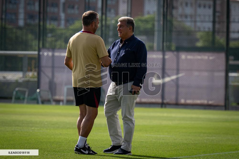 Spanish football La Liga match - FC BARCLEONA TRAINING SESSION