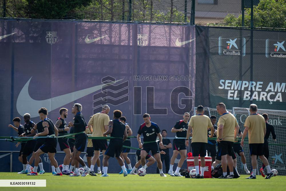 Spanish football La Liga match - FC BARCLEONA TRAINING SESSION