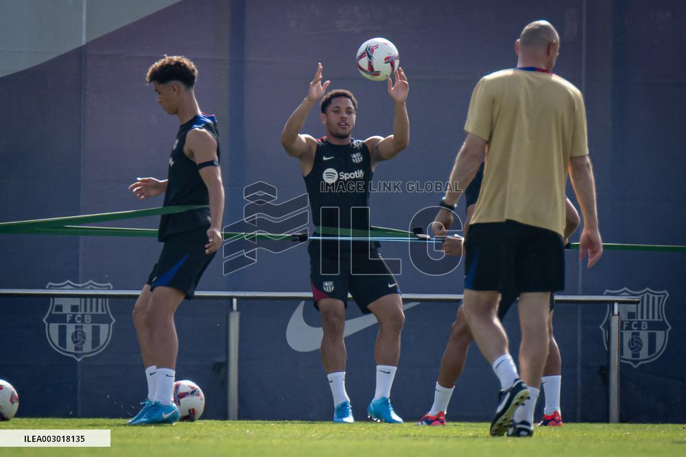 Spanish football La Liga match - FC BARCLEONA TRAINING SESSION