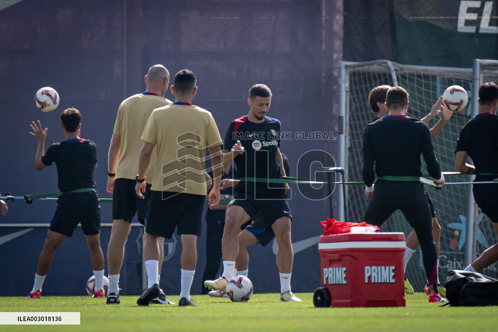 Spanish football La Liga match - FC BARCLEONA TRAINING SESSION