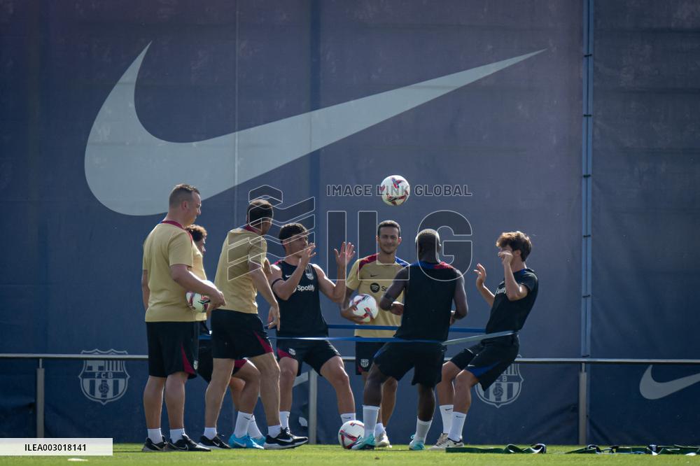 Spanish football La Liga match - FC BARCLEONA TRAINING SESSION