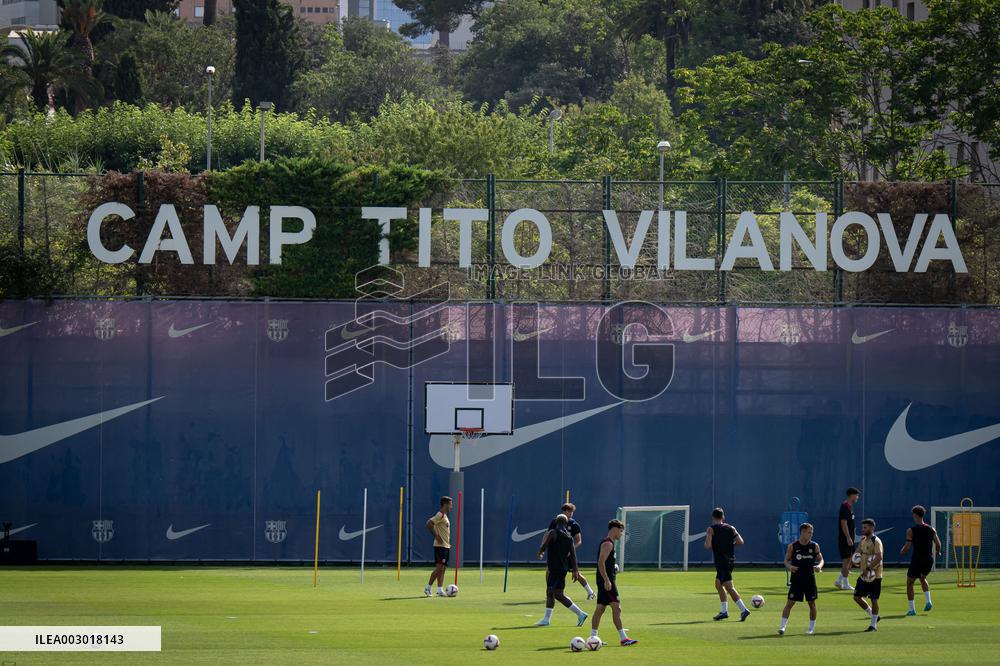 Spanish football La Liga match - FC BARCLEONA TRAINING SESSION