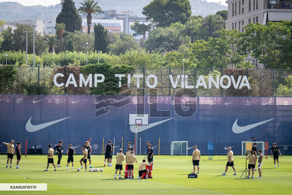 Spanish football La Liga match - FC BARCLEONA TRAINING SESSION
