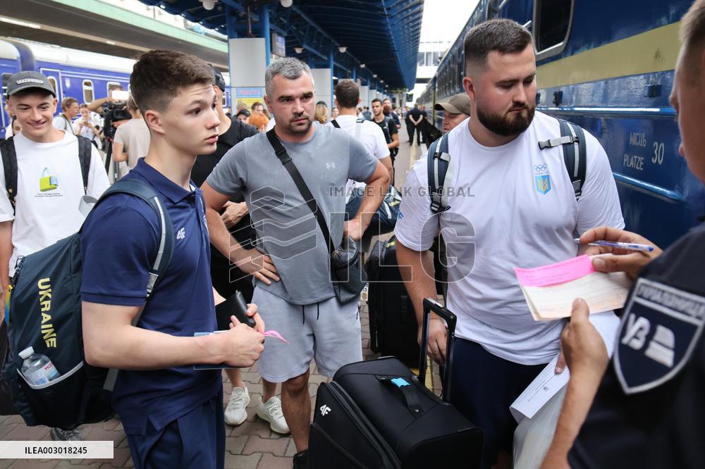 Ukraines artistic gymnastics team depart for Paris 2024 Olympics