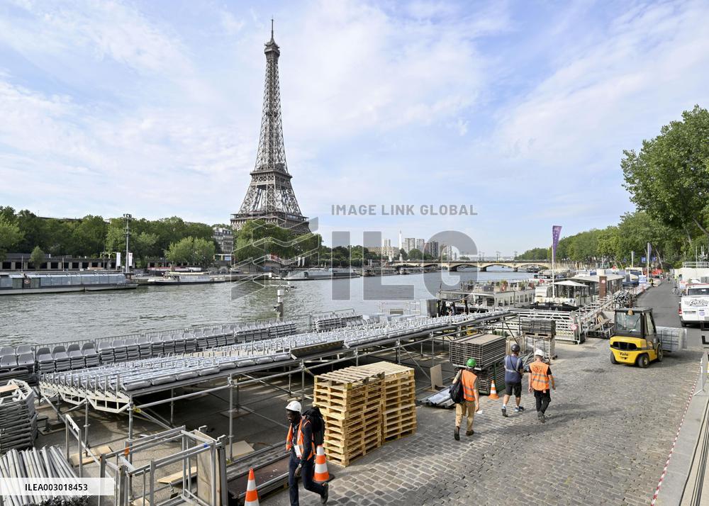 Paris 1 week before Olympics
