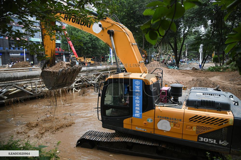 CHINA-SHAANXI-BAOJI-TORRENTIAL RAINS-RESCUE EFFORTS (CN)