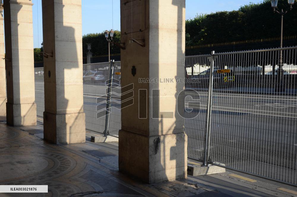 Paris 2024 - Parisians And Tourists Cope With Security Perimeter