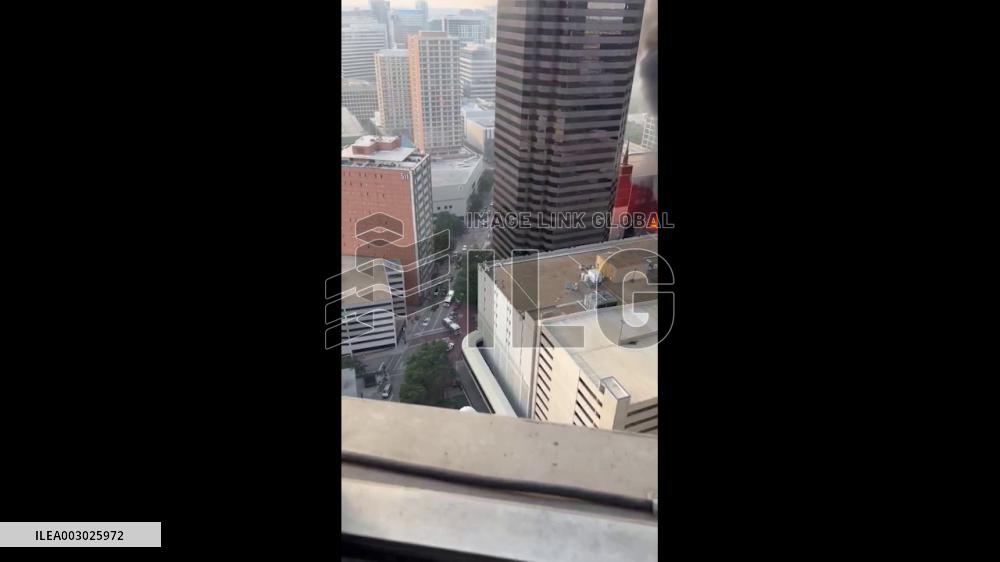 US: Large Fire Breaks Out At First Baptist Church In Downtown Dallas 8