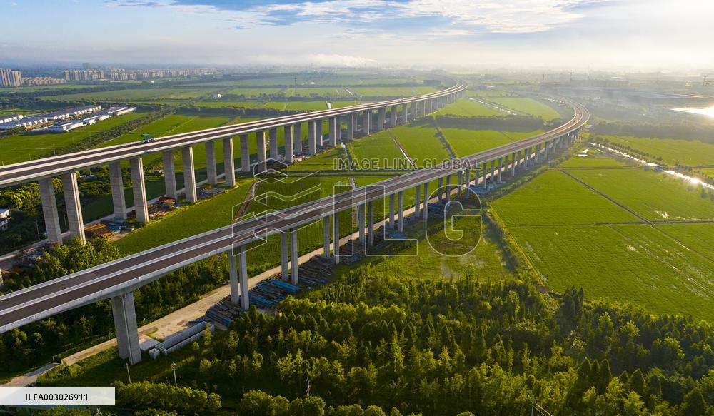 Changtai Yangtze River Bridge Construction in Taixing