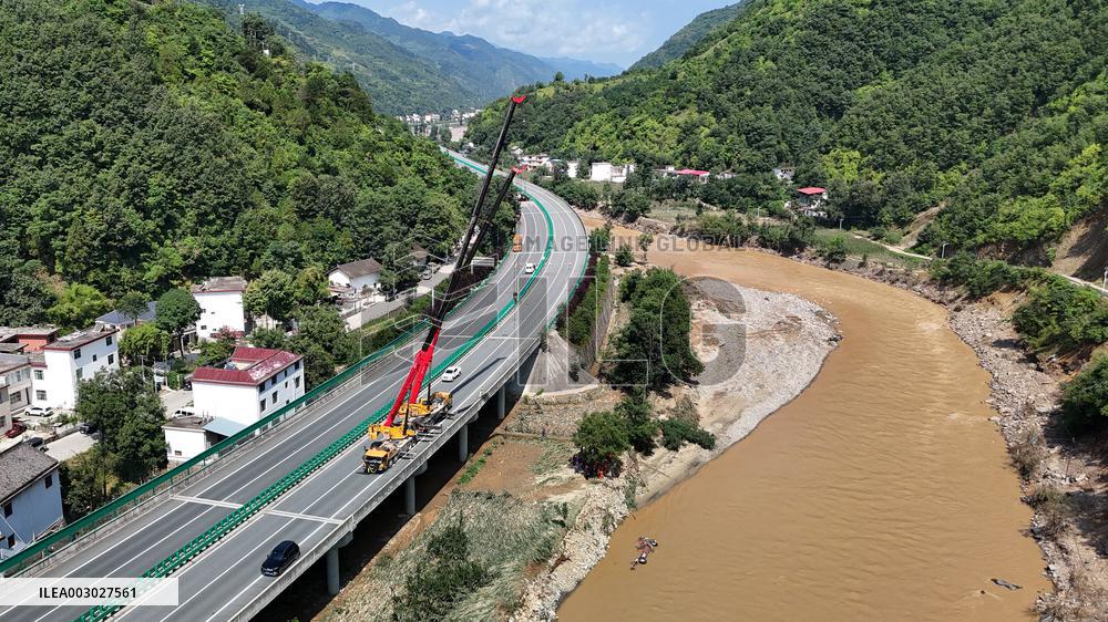 Rescue Operation After Bridge Collapse Amid Torrential Rains - China