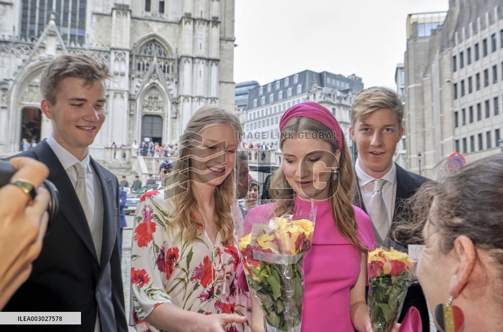 Royals Attend Te Deum Mass On The National Day - Brussels