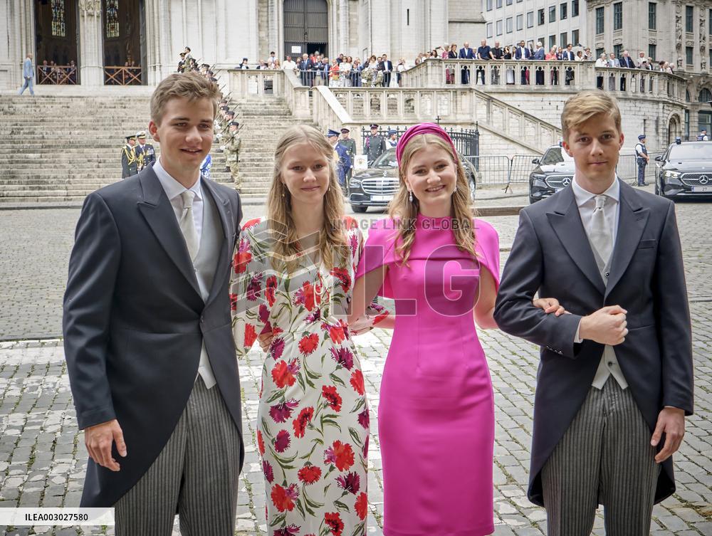 Royals Attend Te Deum Mass On The National Day - Brussels