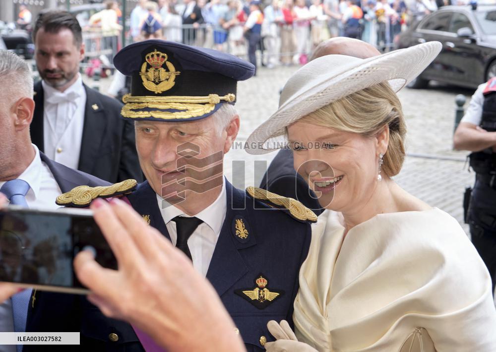Royals Attend Te Deum Mass On The National Day - Brussels