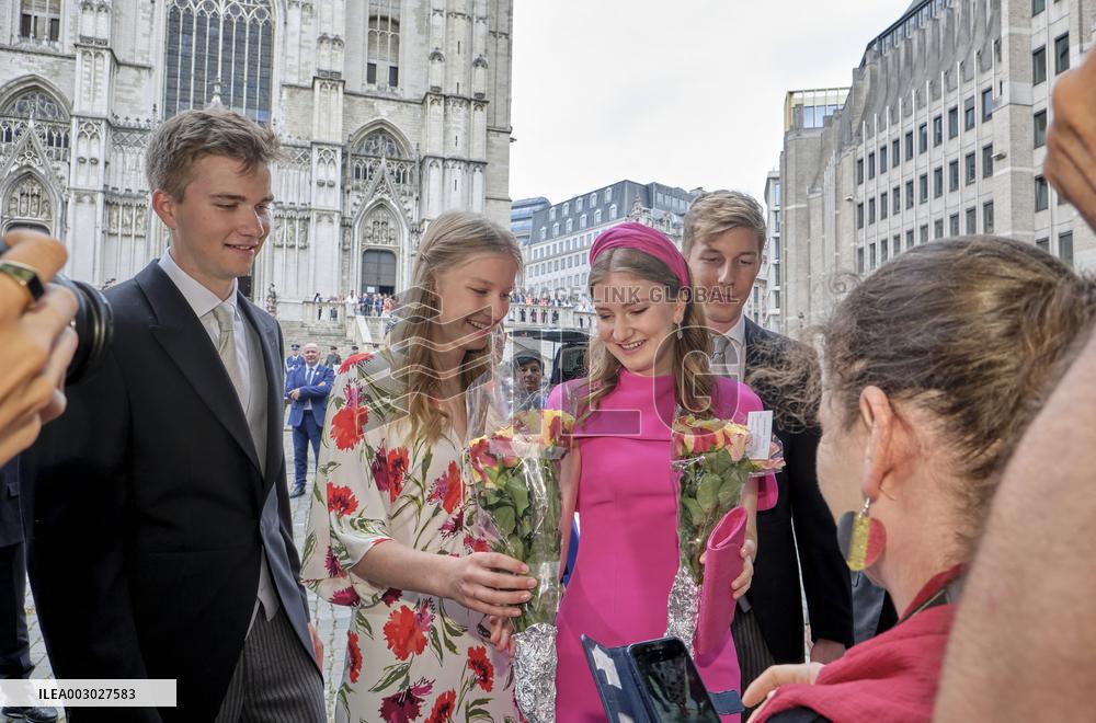 Royals Attend Te Deum Mass On The National Day - Brussels