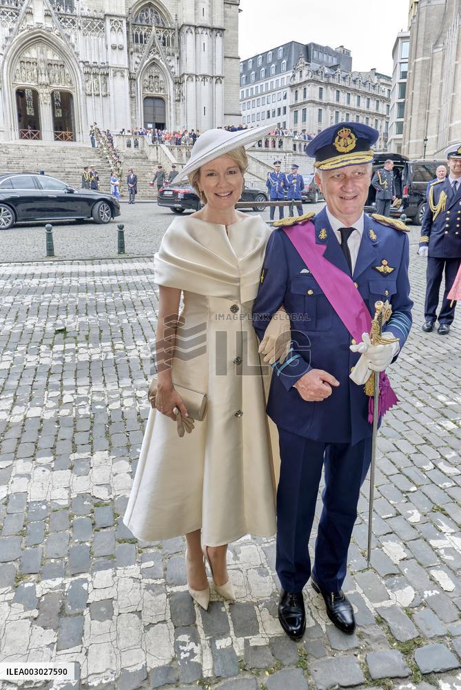 Royals Attend Te Deum Mass On The National Day - Brussels