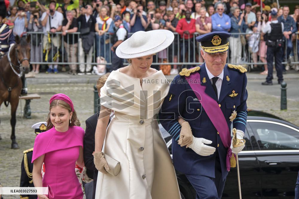Royals Attend Te Deum Mass On The National Day - Brussels