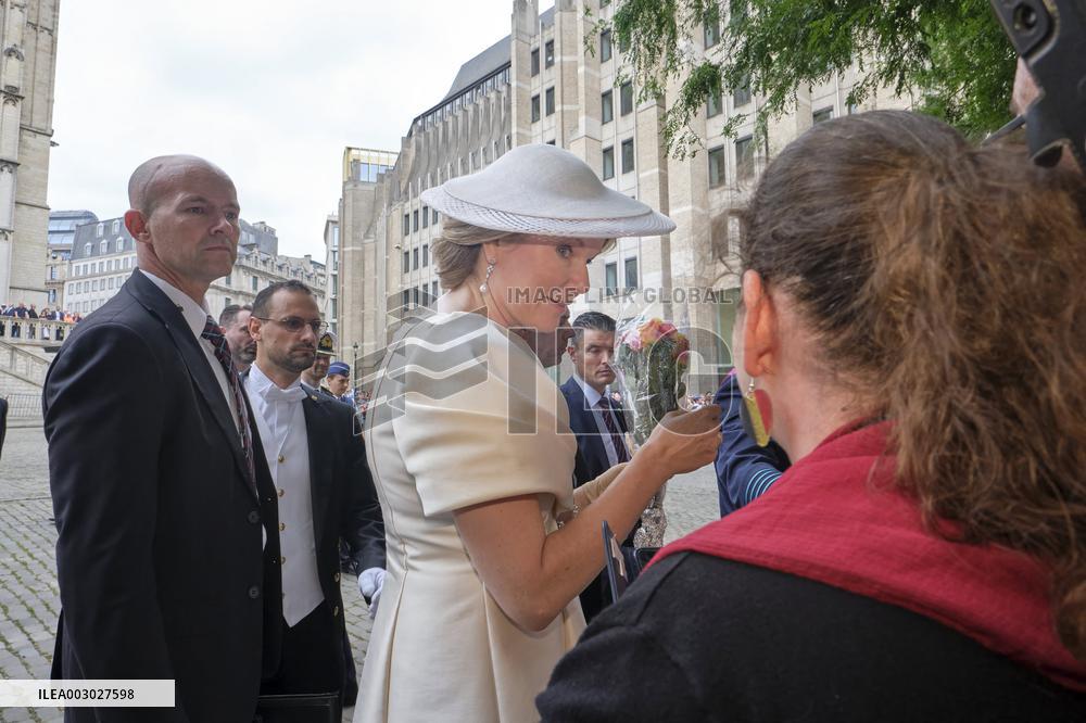 Royals Attend Te Deum Mass On The National Day - Brussels