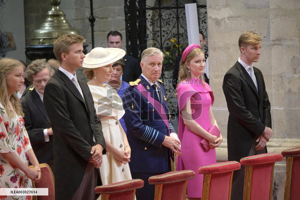 Royals Attend Te Deum Mass On The National Day - Brussels