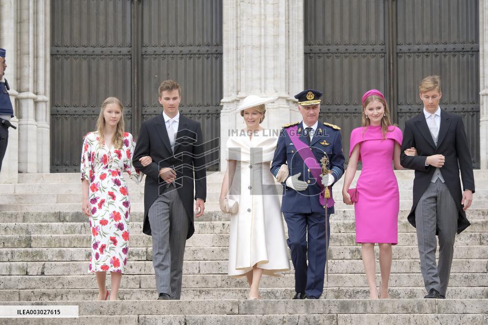 Royals Attend Te Deum Mass On The National Day - Brussels