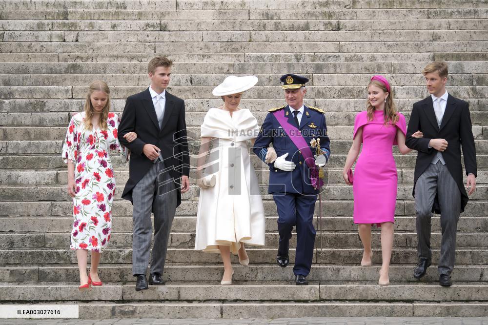 Royals Attend Te Deum Mass On The National Day - Brussels